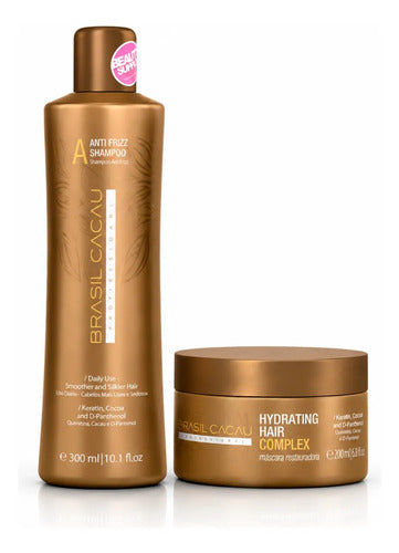 Shampoo Brasil Cacau Y Máscara Anti Frizz Reparación Capilar