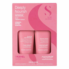 Kit Alfaparf Hidratante Nutritivo Semi Di Lino Moisture Nutritive Con Shampoo 60ml + Máscara 60ml. Ideal Para Cabello Seco. Travel Size