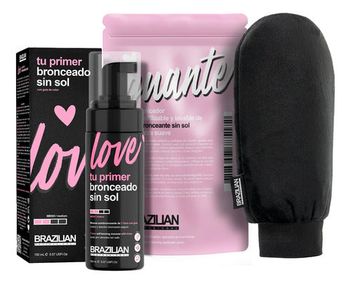 Kit Autobronceante Brazilian Love 150ml Con Guía + Guante