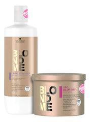Shampoo 1lt Matizador Y Mascara 500ml Schwarzkopf Blondme
