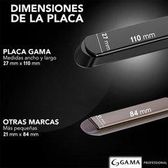 Plancha De Pelo Gama Lumine 235° Digital Con Funda Negro