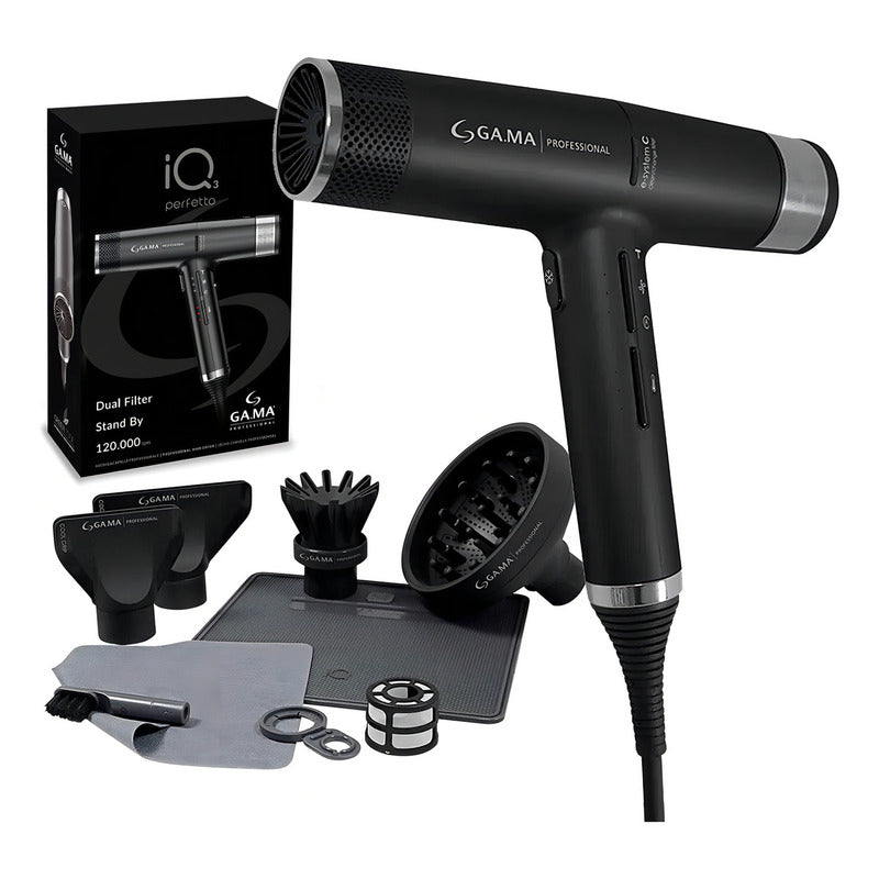 Secador Profesional Gama Iq3 Negro Ligero Y Potente Negro