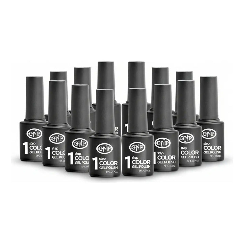X14 Esmaltes Semipermanentes Gnp 1 Solo Paso. No Lleva Base. Kit X14 Esmaltes A Eleccion