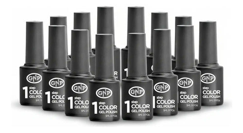 X14 Esmaltes Semipermanentes Gnp 1 Solo Paso. No Lleva Base. Kit X14 Esmaltes A Eleccion