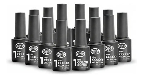 X14 Esmaltes Semipermanentes Gnp 1 Solo Paso. No Lleva Base. Kit X14 Esmaltes A Eleccion