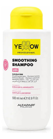 Shampoo Alisador Yellow Alfaparf Liss Para Control Del Frizz 500 Ml