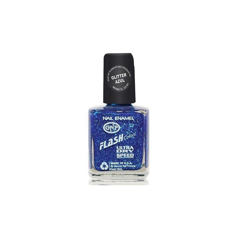 Esmalte De Uñas Americano Gnp Glitter Azul