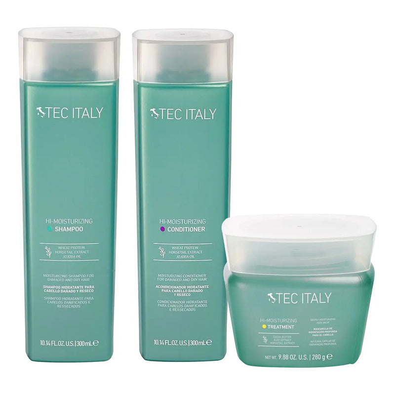 Kit Shampoo Tec Italy Moisturizing Acondicionador Y Mascara