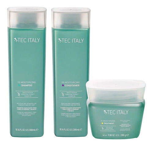 Kit Shampoo Tec Italy Moisturizing Acondicionador Y Mascara