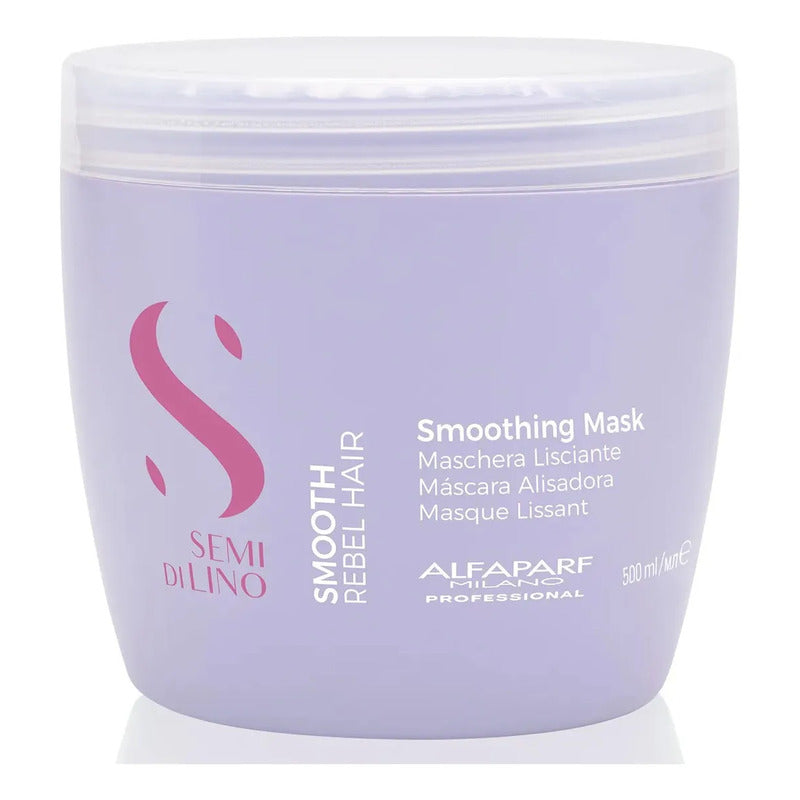 Máscara Alfaparf Smooth 500ml Anti Frizz Cabello Rebelde
