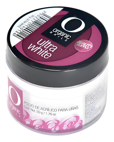 Polvo Acrílico Organic Ultra White 50gr Blanco