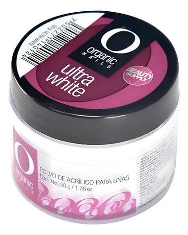 Polvo Acrílico Organic Ultra White 50gr Blanco