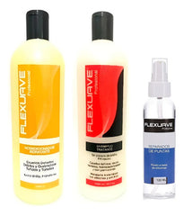 Shampoo Flexuave, Reparador De Puntas Y Ac. Hidratante