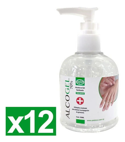 X12 Alcohol En Gel Gnp 250ml Alcohol
