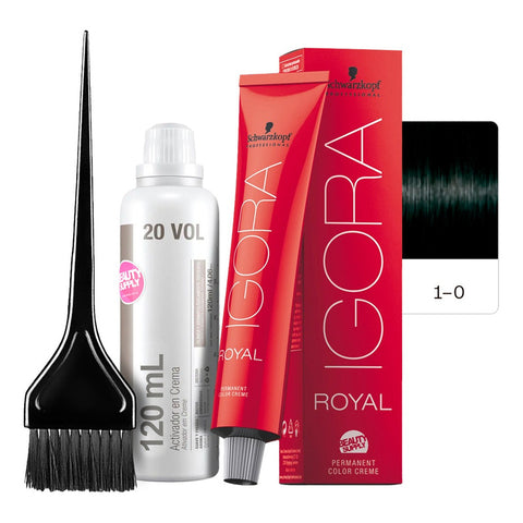 Kit Tinta Igora Royal Schwarzkopf Con Oxidante Y Pincel