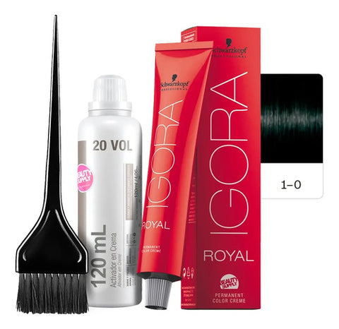 Kit Tinta Igora Royal Schwarzkopf Con Oxidante Y Pincel