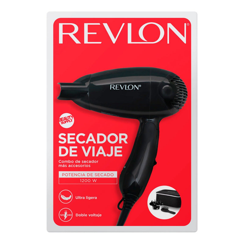 Kit Secador De Viaje Revlon Con Cepillo, Difusor Y Bolso