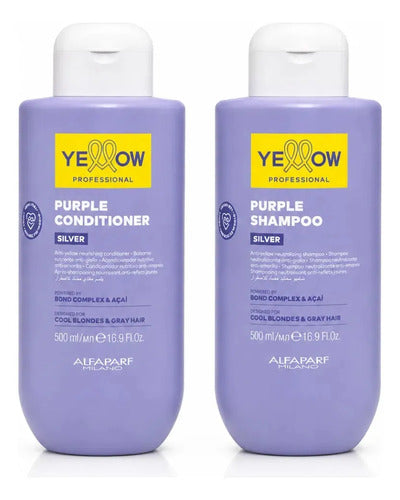 Duo Silver Alfaparf Yellow Con Shampoo Y Acondicionador