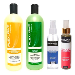 Shampoo Flexuave, Acondicionador,  Keratina Y Reparador Ptas