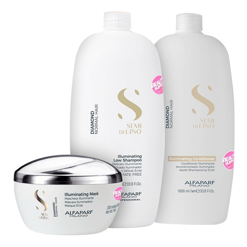 Combo Shampoo Acondicionador Y Mascara Alfaparf Diamond