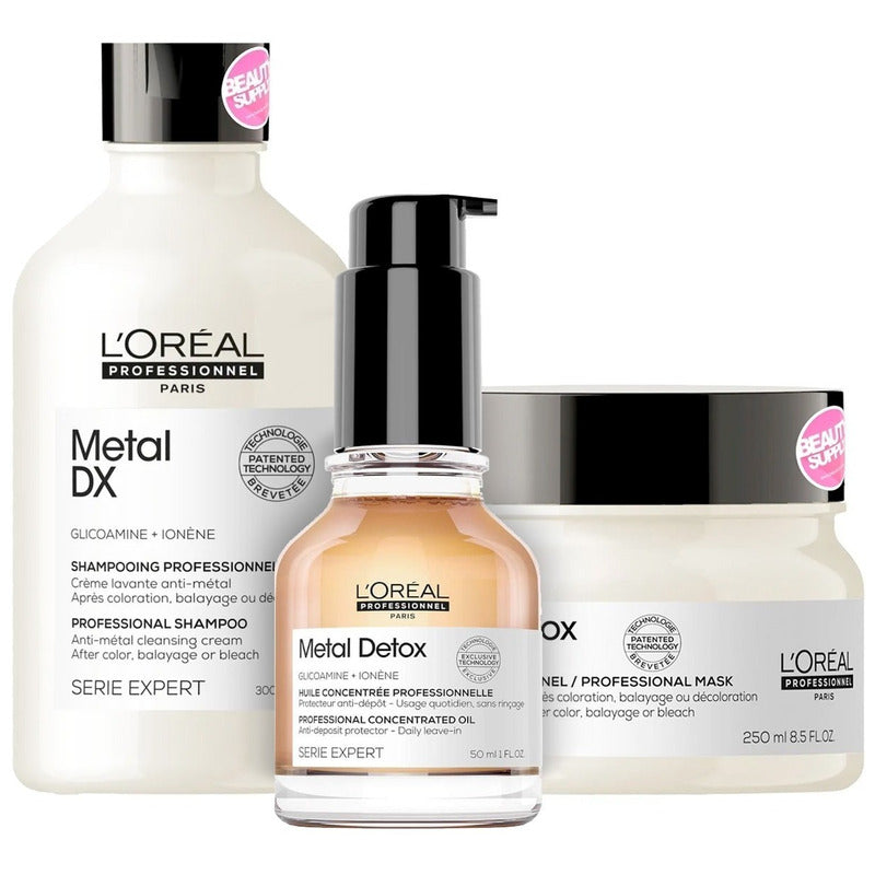 Pack Metal Detox Loreal Con Shampoo + Mascara + Oil