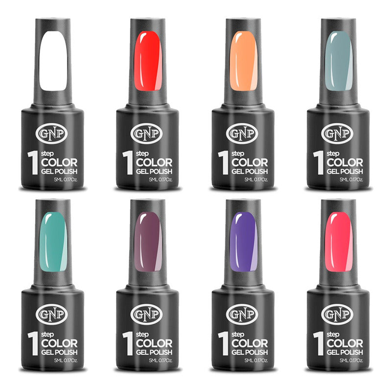 8 Esmaltes Semipermanentes Gel Uv/led Gnp De 1 Paso