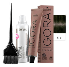 Kit Tinta Igora Color10 Schwarzkopf Con Oxidante Y Pincel