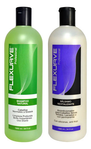 Shampoo Flexuave Natural Y Bálsamo Revitalizante