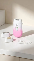 Depiladora Gnp 3 En 1 Body Care, Para Seco Y Húmedo. Inalámbrica. Piel Suave Por Semanas. Rosa Claro