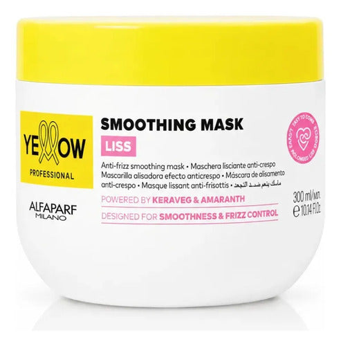 Mascara Yellow Alfaparf Liss 300ml Cabello Liso Suave