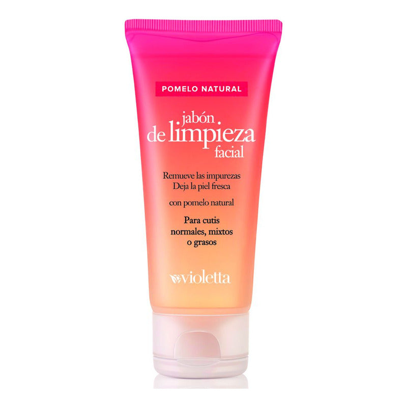 Jabon De Limpieza Facial Violetta Pomelo Natural 100g