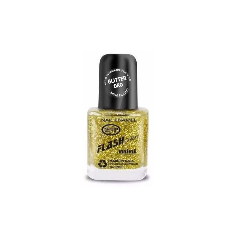 Esmalte De Uñas Americano Gnp Glitter Dorado Nice