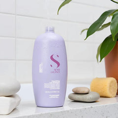 Kit Alfaparf Smooth Xl Shampoo 1000ml, Acondicionador 1000ml , Máscara 500ml Y Fluido 125ml Para Cabellos Rebeldes