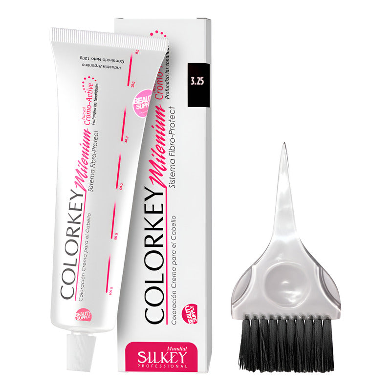 Kit Tinta Silkey Colorkey Milenium 120g + Pincel De Tinta 3.25