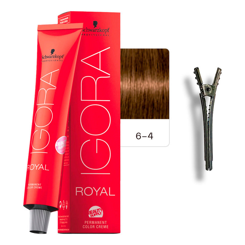 Tinta Igora Royal Schwarzkopf 60ml + Pinza Plástica 6.4