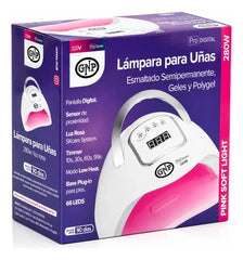 Lámpara Led Uv Gnp 280w Profesional Para Uñas Con Sensor Automático, Pantalla Digital, 66 Leds, Temporizador, Para Esmalte Semipermanente, Gel Y Polygel Blanco