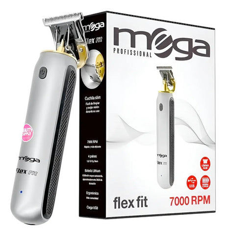 Patillera Mega Flex Fit Maquina Cortar Pelo Profesional Plateado