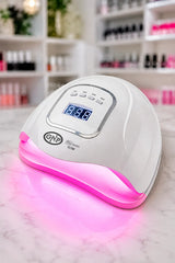 Lámpara Uv Para Uñas Gnp 180w Digital + Torno Gnp 25000 Rpm