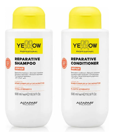 Duo Reparador Alfaparf Yellow Con Shampoo Y Acondicionador