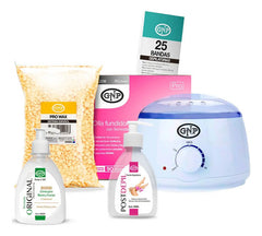 Kit Depilación Español Gnp Cera Perlas, Olla, Bandas Y Crema