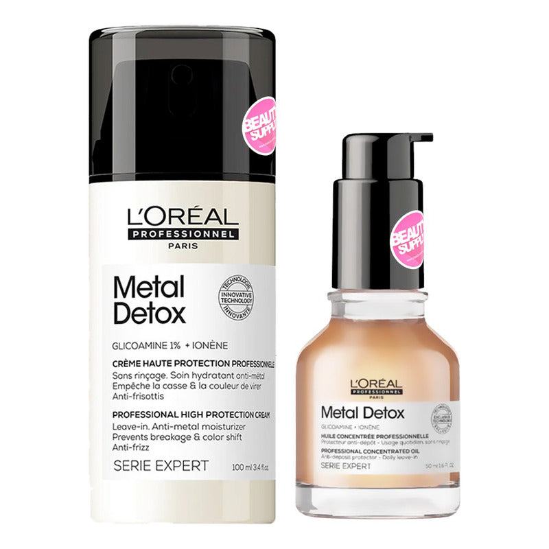 Crema Protectora Loreal Metal Detox Y Aceite Concentrado