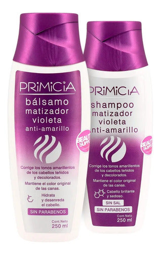 Shampoo Y Acondicionador Matizador Violeta Primicia 250ml