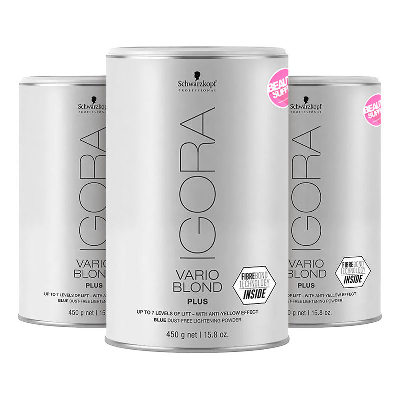 X3 Schwarzkopf Igora Vario Blond Polvo Decolorante 450g Decolorante