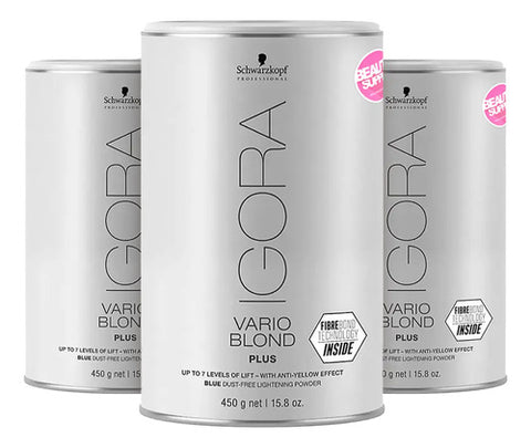 X3 Schwarzkopf Igora Vario Blond Polvo Decolorante 450g Decolorante