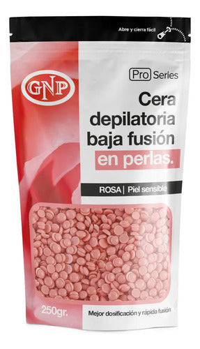 Cera Depilatoria En Perlas Gnp 250gr. Rosa. Piel Sensible. Sistema Español