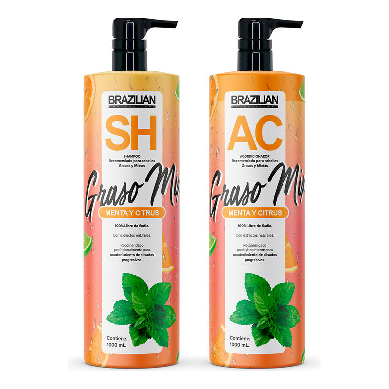 Shampoo Y Acondicionador Brazilian 1lt. Libre De Sodio