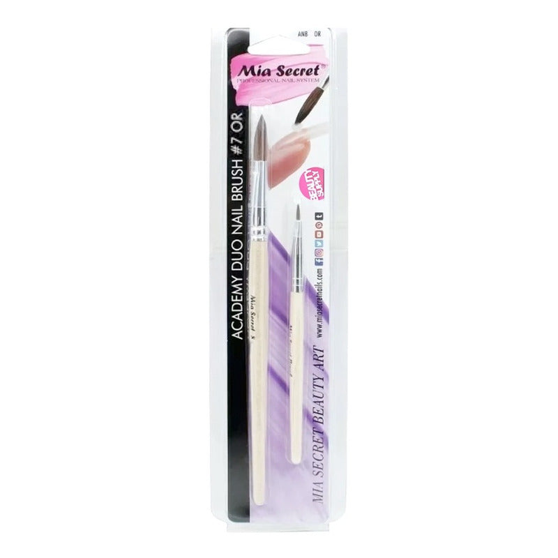 Pack Pincel De Acrilico Mia Secret + Pincel Liner