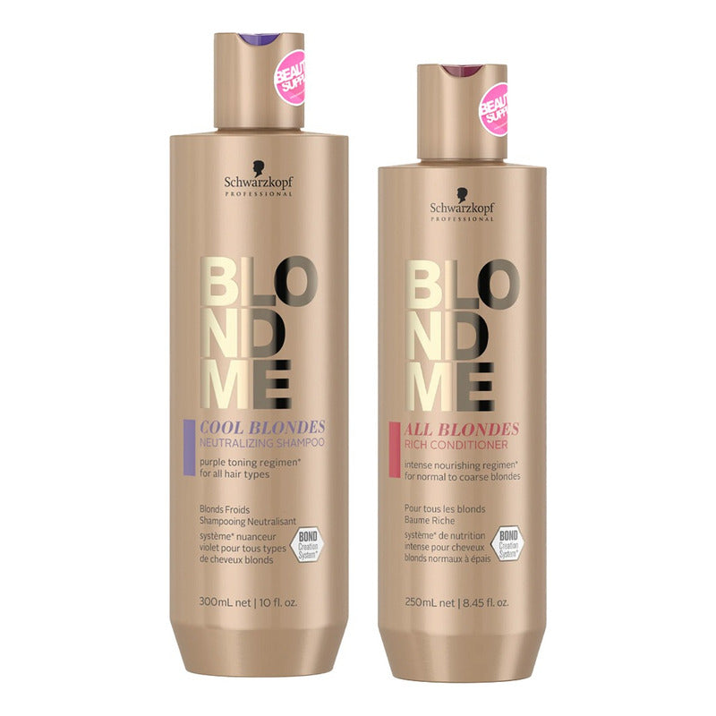 Shampoo Matizador Y Acondicionador Schwarzkopf Blondme