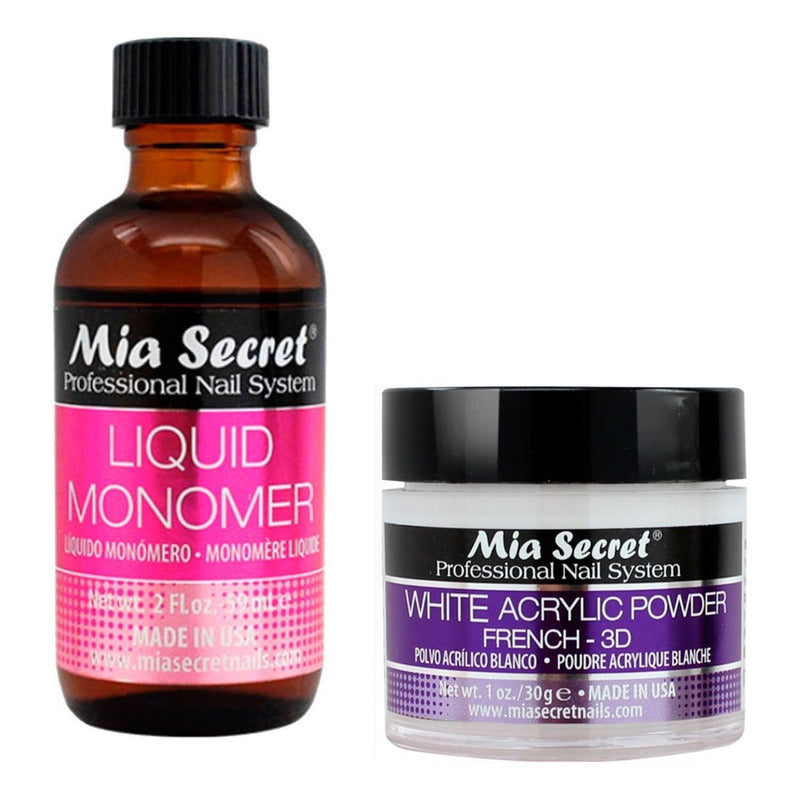 Mia Secret Liquido 59ml Y Polvo Acrilico Uñas 30gr. Nice