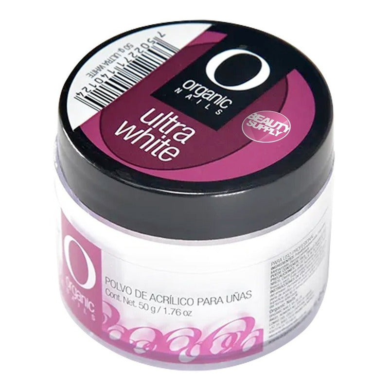 Polvo Acrílico Organic Nails Ultra White 50gr #bs Blanco